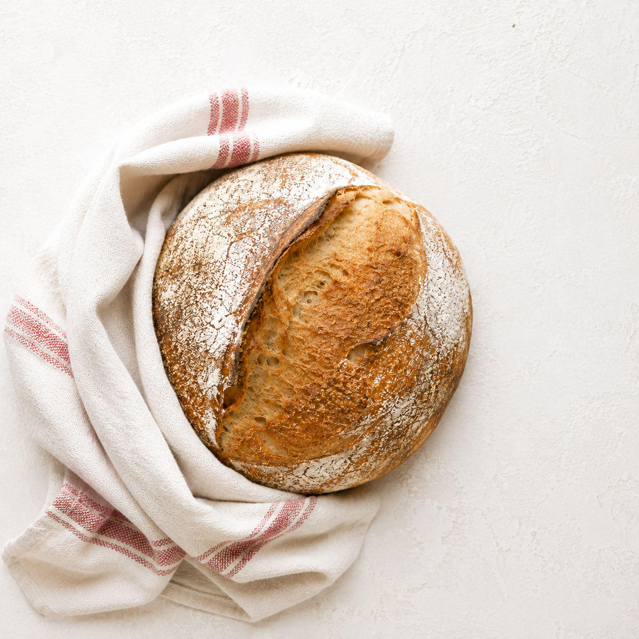 Fresh homemade organic sourdough loaf